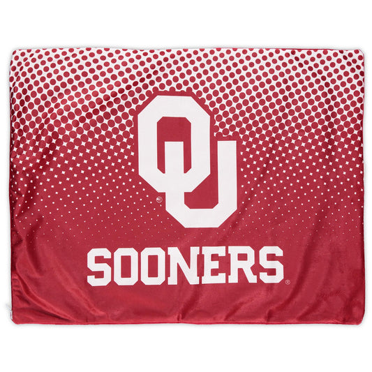 Oklahoma Sooners Two-Pack Plush Dot Pillow Protectors