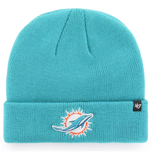 Men's '47 Aqua Miami Dolphins Primary Basic Cuffed Knit Hat