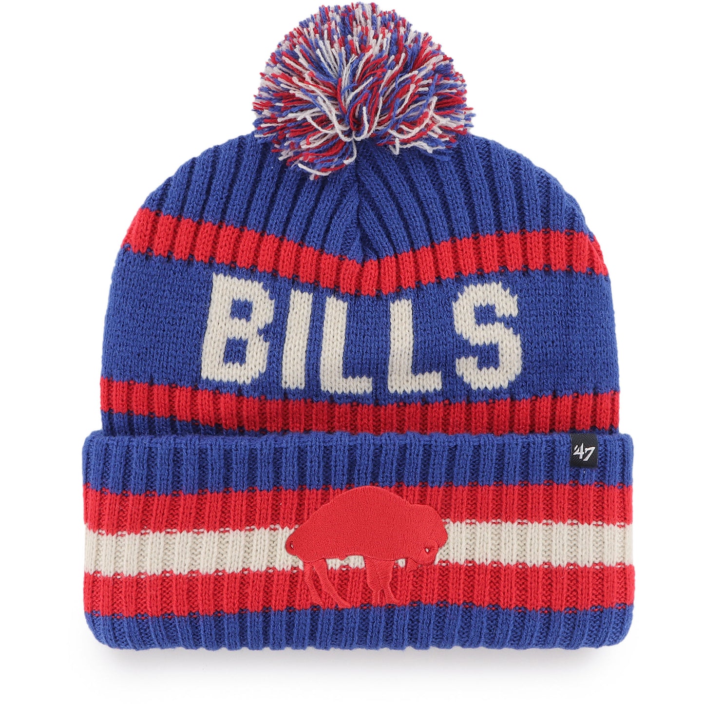 Men's '47 Royal Buffalo Bills Legacy Bering Cuffed Knit Hat with Pom