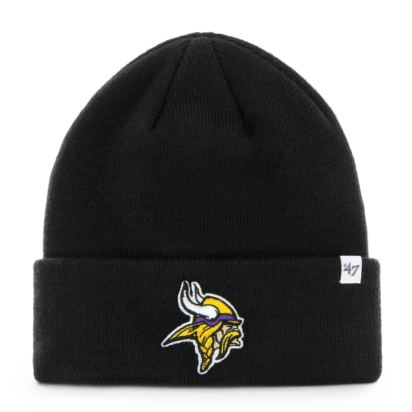 Men's '47 Black Minnesota Vikings Secondary Basic Cuffed Knit Hat