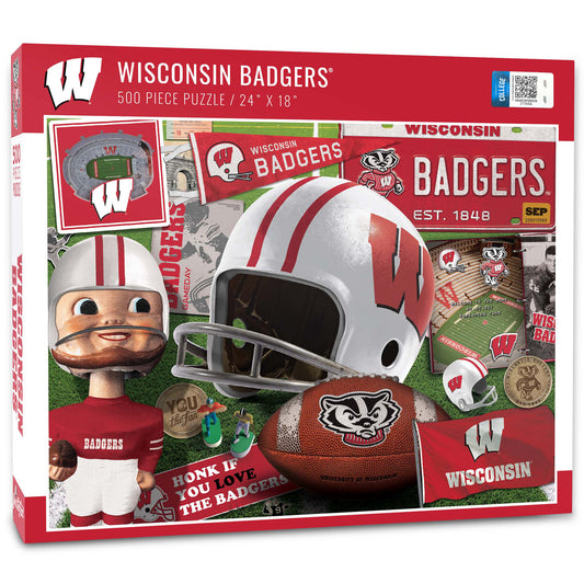 Wisconsin Badgers 500-Piece Retro Series Puzzle