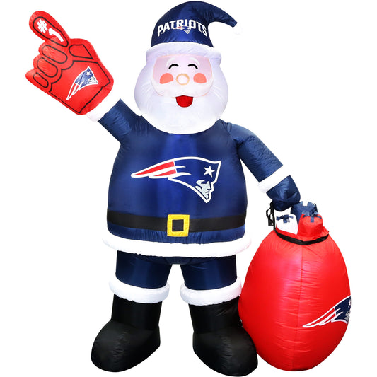 New England Patriots 7' Inflatable Santa