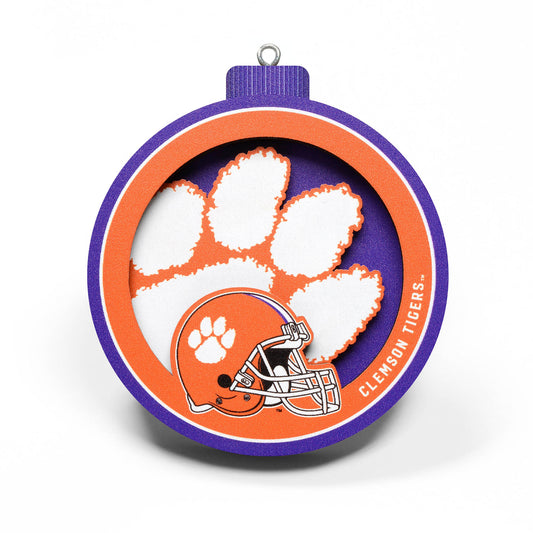 Clemson Tigers 3D Logo Series Ornament