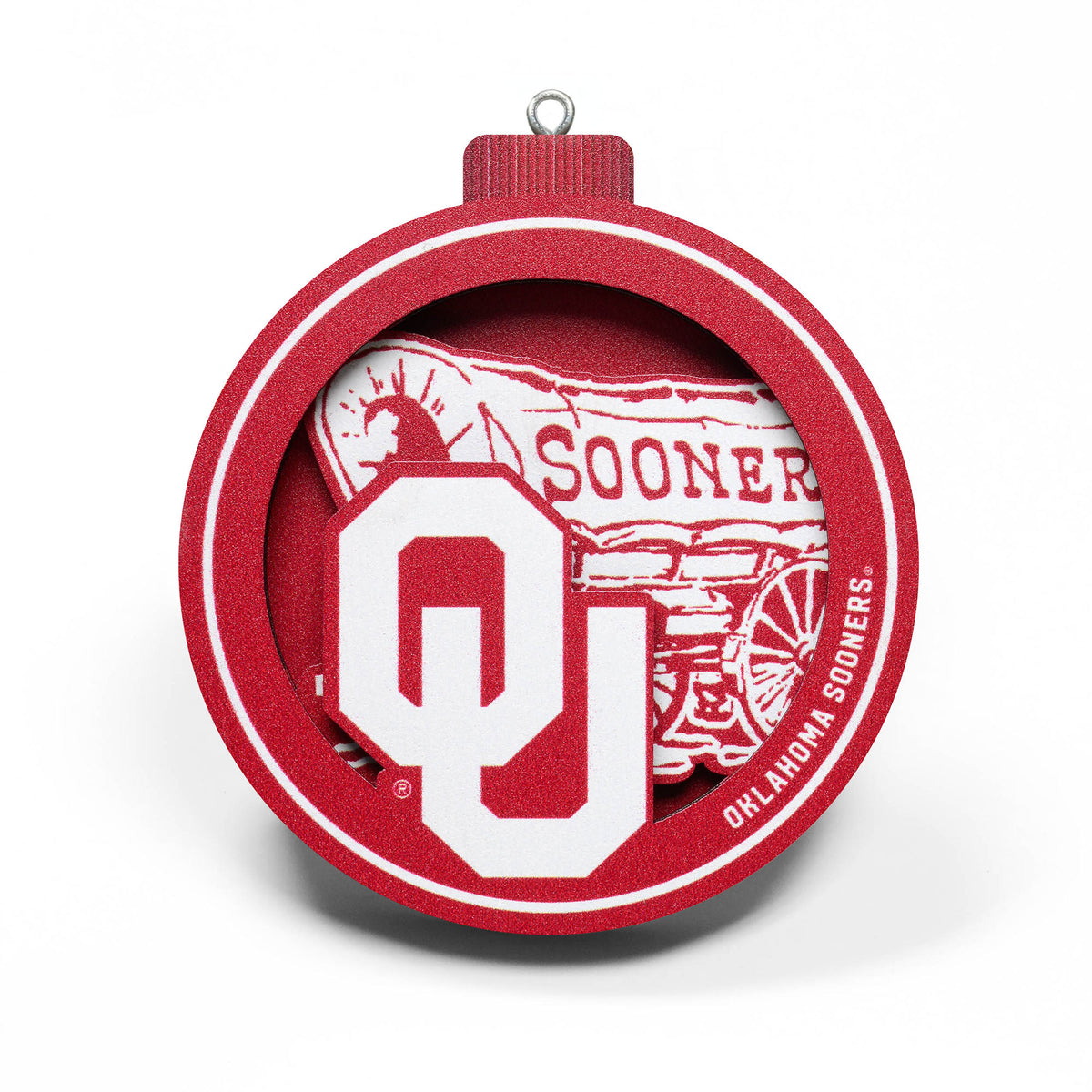 Oklahoma Sooners 3D Logo Series Ornament
