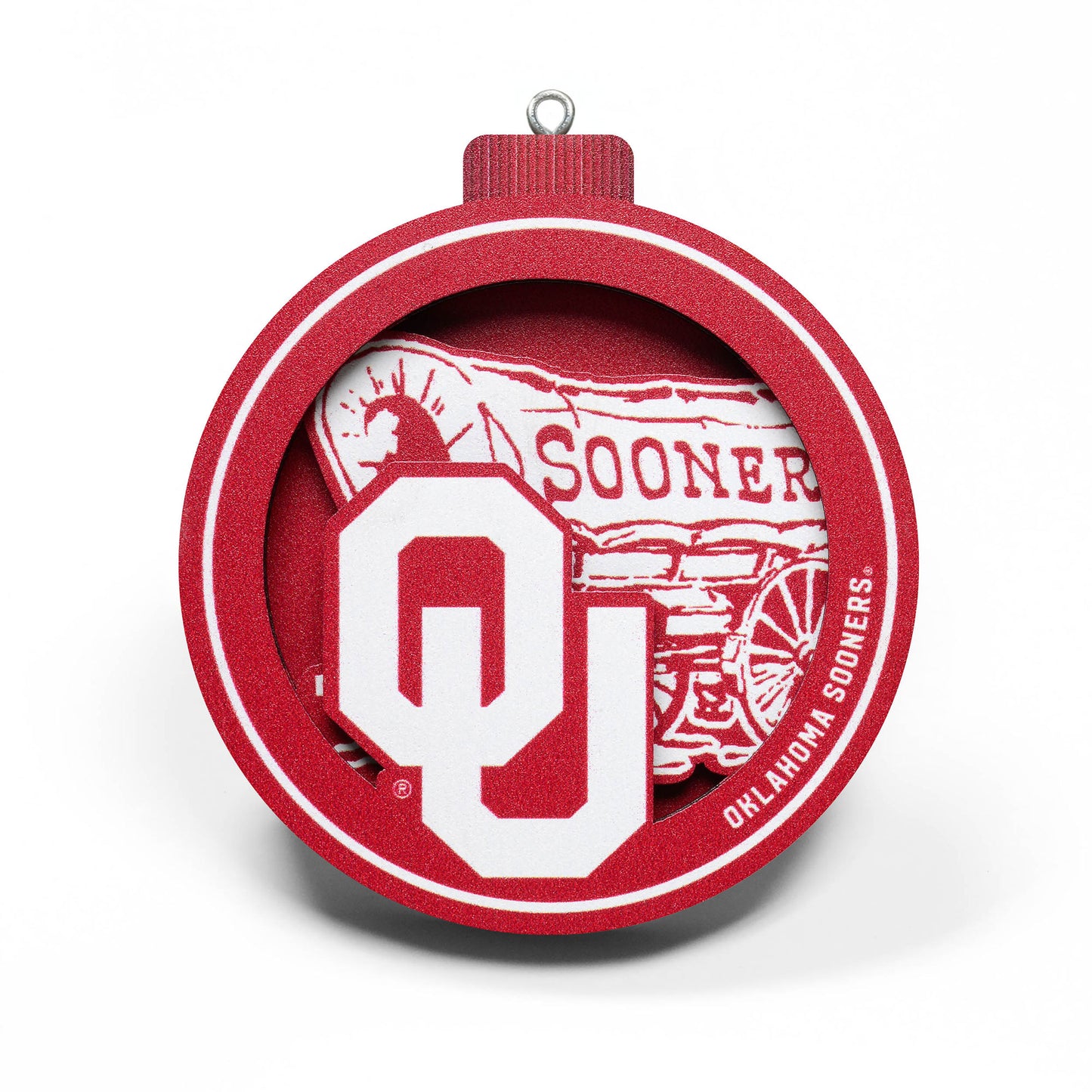 Oklahoma Sooners 3D Logo Series Ornament