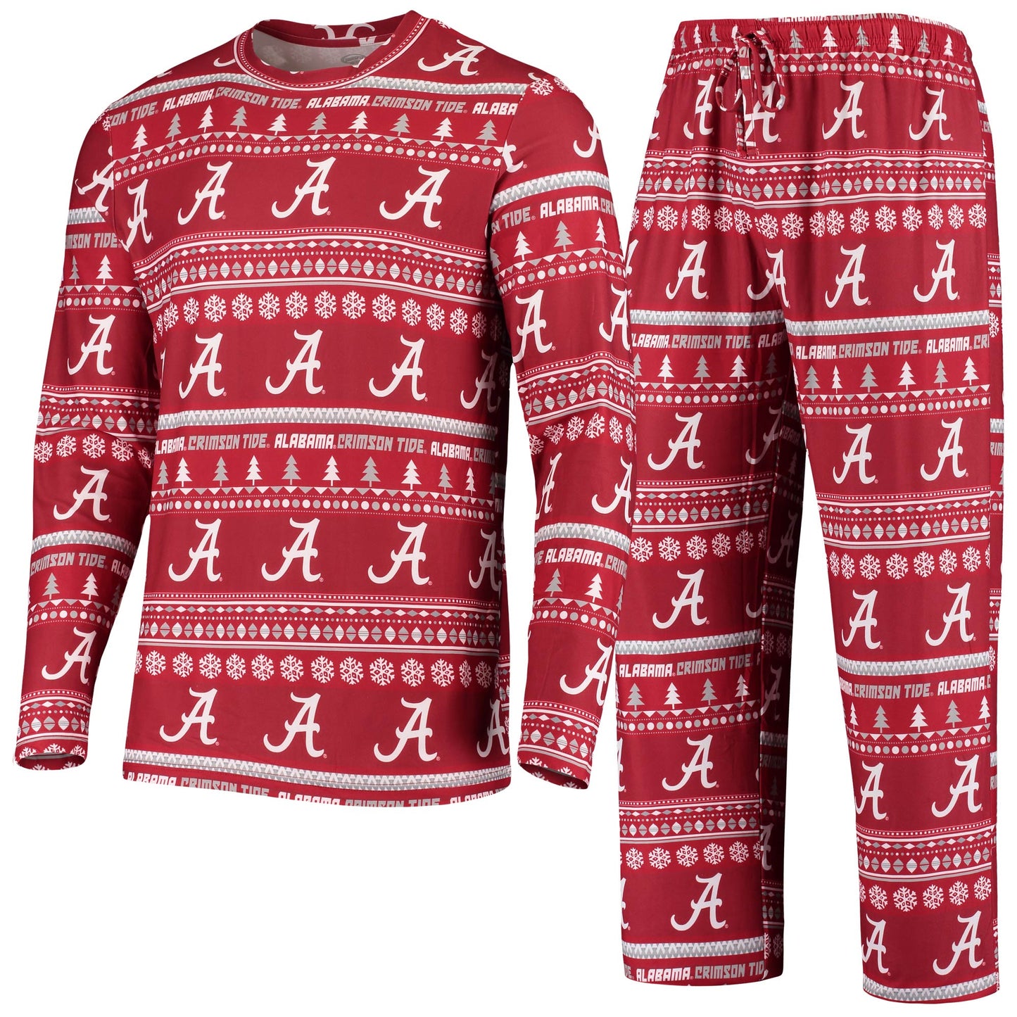 Men's Concepts Sport Crimson Alabama Crimson Tide Ugly Sweater Knit Long Sleeve Top and Pant Set