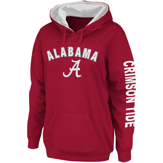 Women's Colosseum Crimson Alabama Crimson Tide Loud and Proud Pullover Hoodie