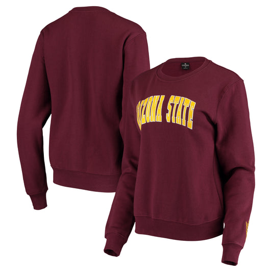 Women's Colosseum Maroon Arizona State Sun Devils Campanile Pullover Sweatshirt