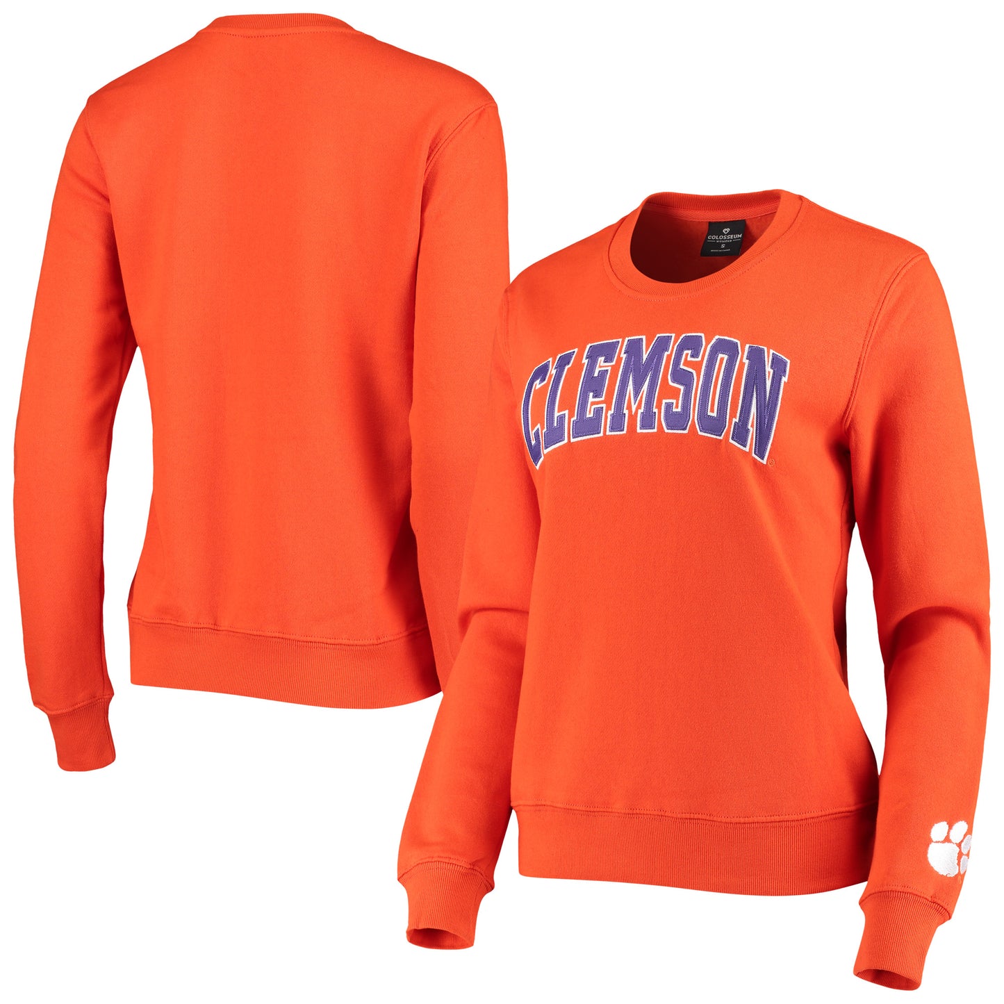 Women's Colosseum Orange Clemson Tigers Campanile Pullover Sweatshirt