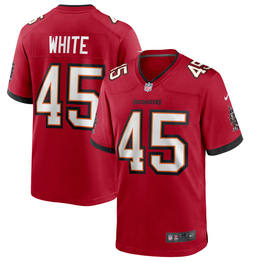 Men's Nike Devin White Red Tampa Bay Buccaneers Game Player Jersey