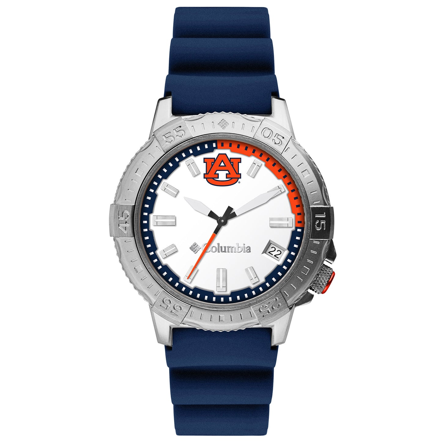 Columbia Auburn Tigers Peak Patrol 3-Hand Date Silicone Strap Watch