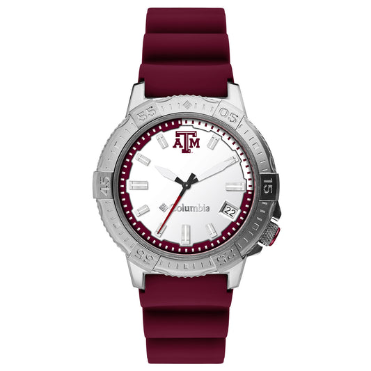 Columbia Texas A&M Aggies Peak Patrol 3-Hand Date Silicone Strap Watch