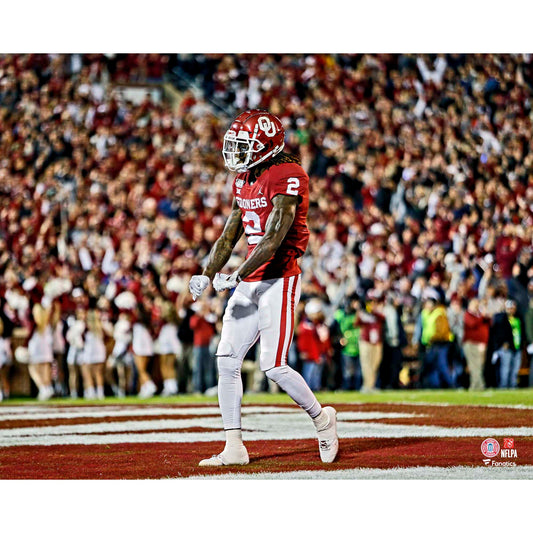 CeeDee Lamb Oklahoma Sooners Unsigned Touchdown Celebration Photograph