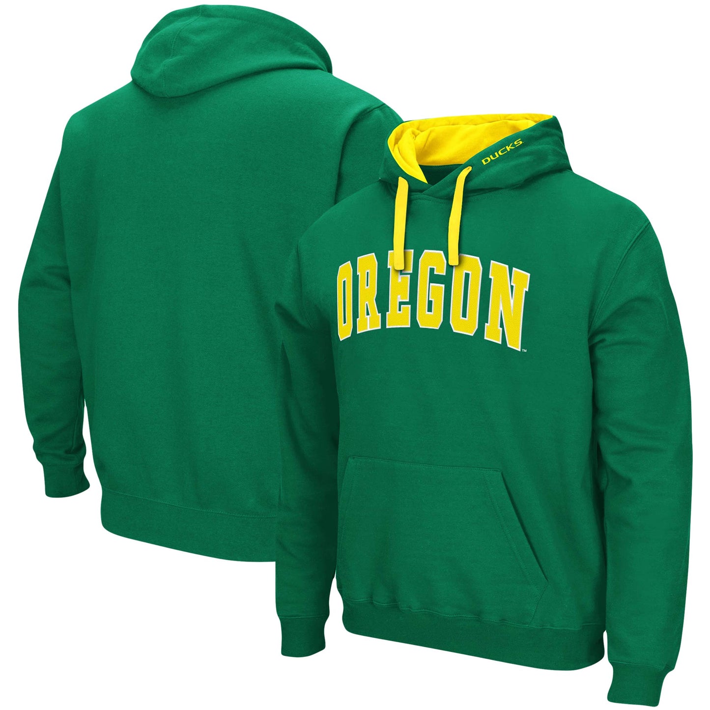 Men's Colosseum Green Oregon Ducks Big & Tall Arch & Logo 2.0 Pullover Hoodie