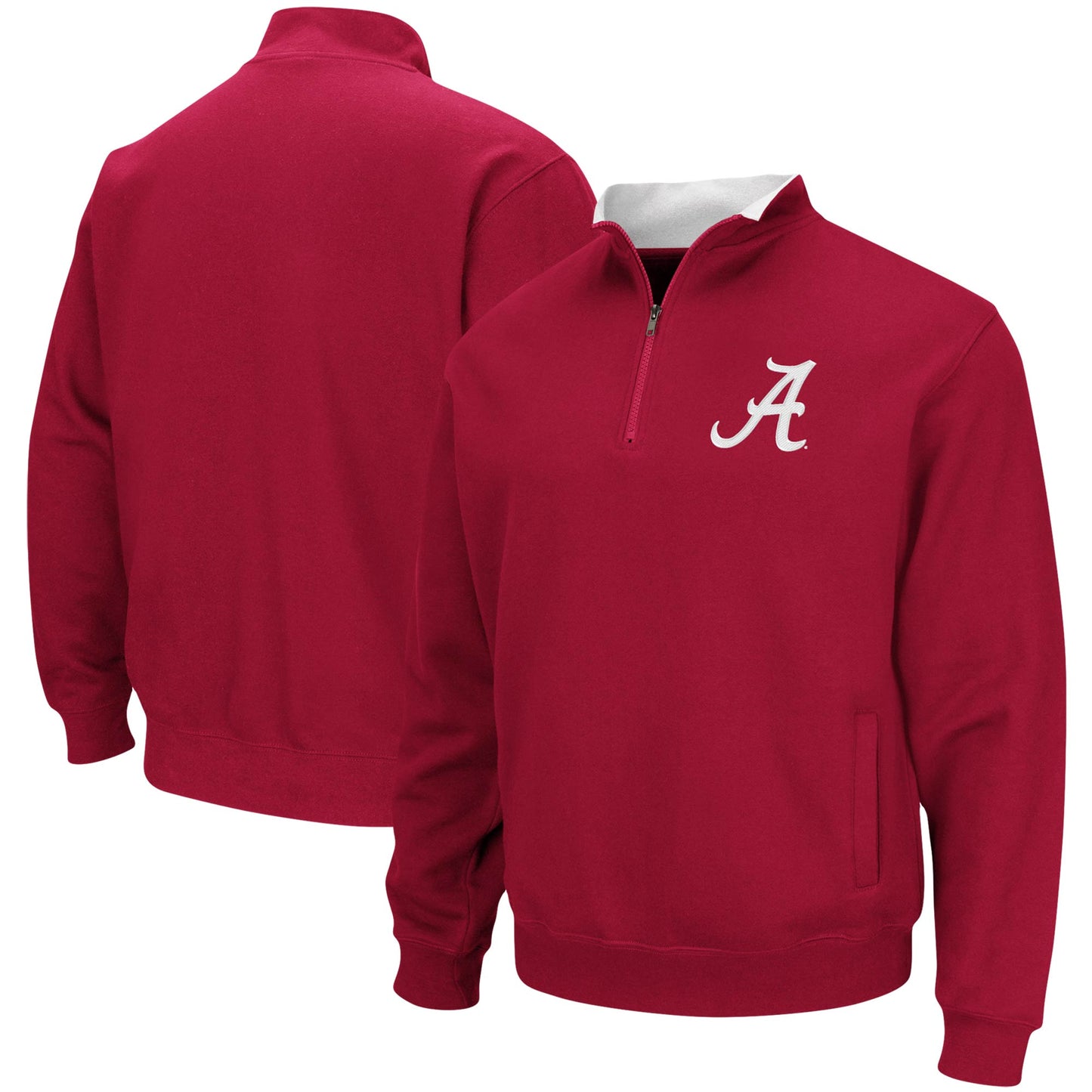 Men's Colosseum Crimson Alabama Crimson Tide Big & Tall Tortugas Quarter-Zip Jacket