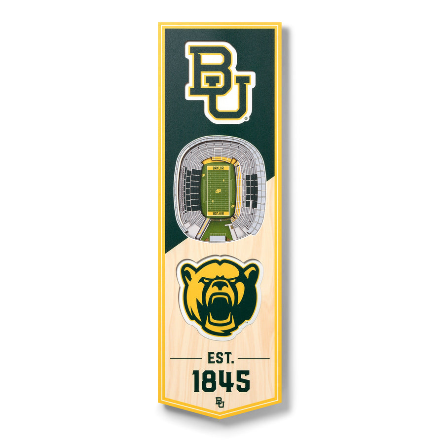 Baylor Bears 6'' x 19'' 3D StadiumView Banner