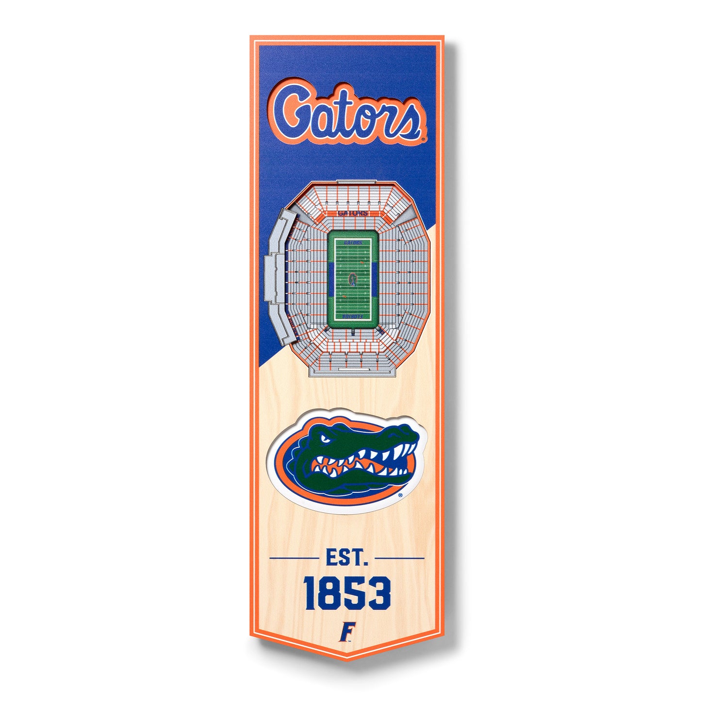 Florida Gators 6'' x 19'' 3D StadiumView Banner