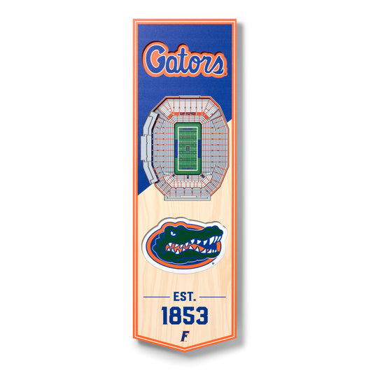Florida Gators 6'' x 19'' 3D StadiumView Banner
