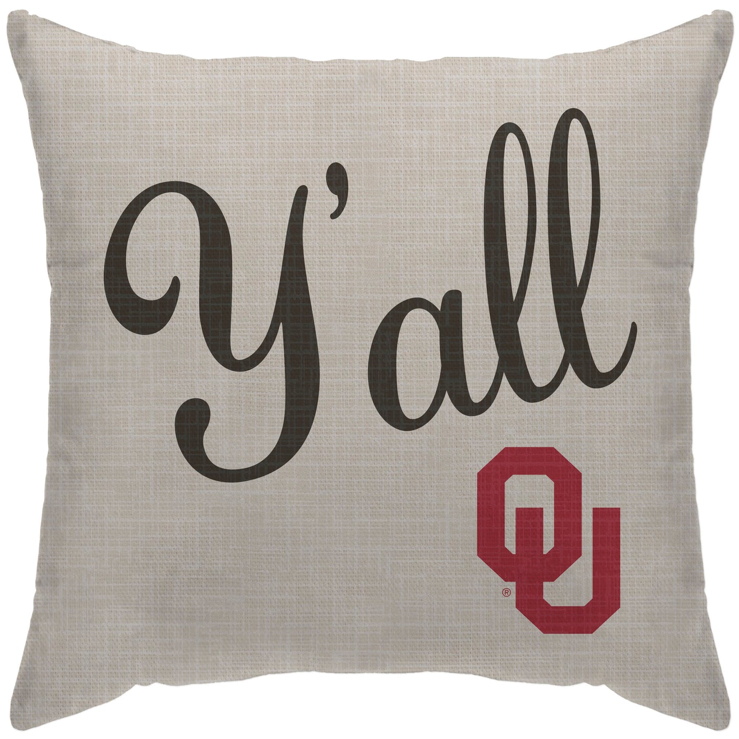 Oklahoma Sooners 18'' x 18'' Y'all Decorative Throw Pillow