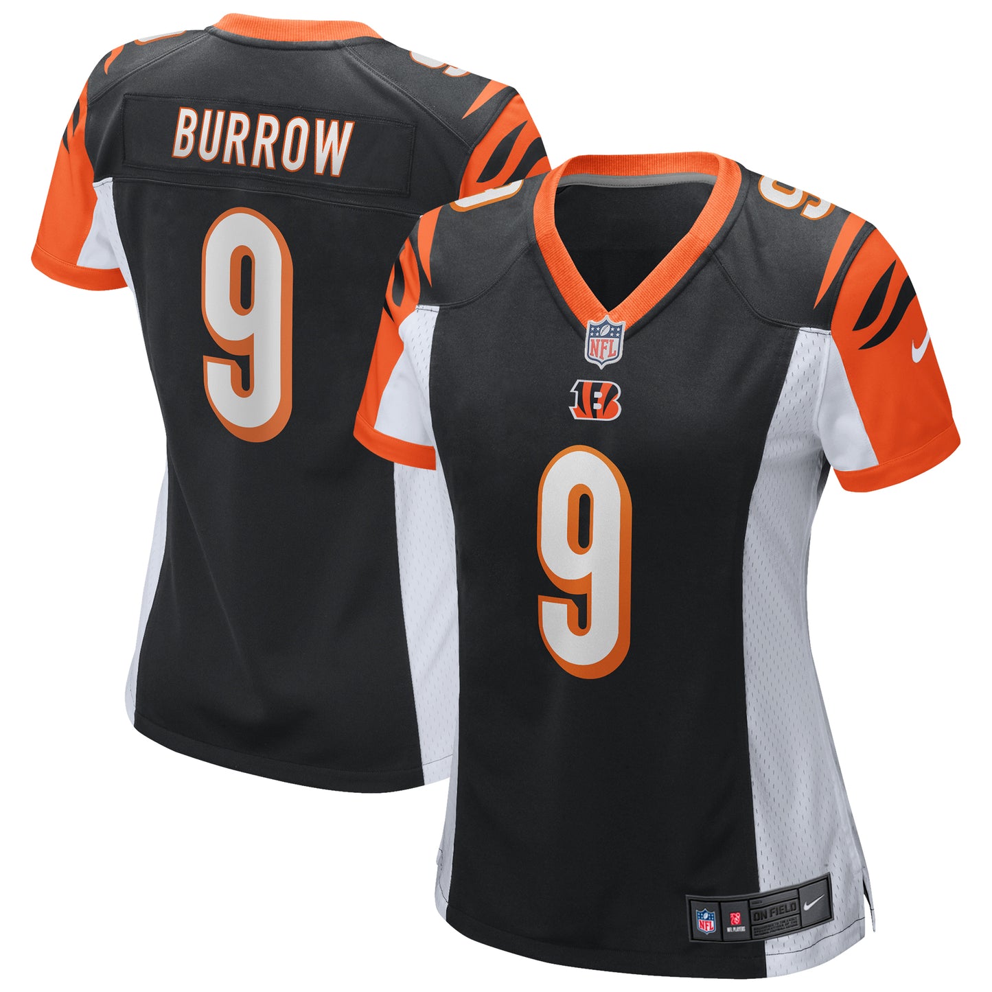 Women's Nike Joe Burrow Black Cincinnati Bengals Team Game Jersey