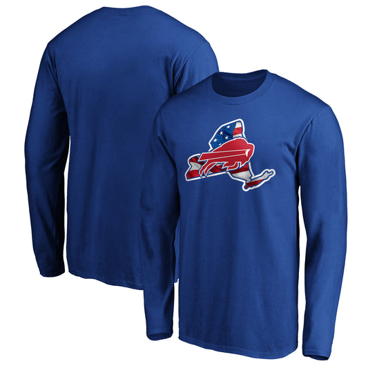 Men's NFL Pro Line Royal Buffalo Bills Banner State Long Sleeve T-Shirt