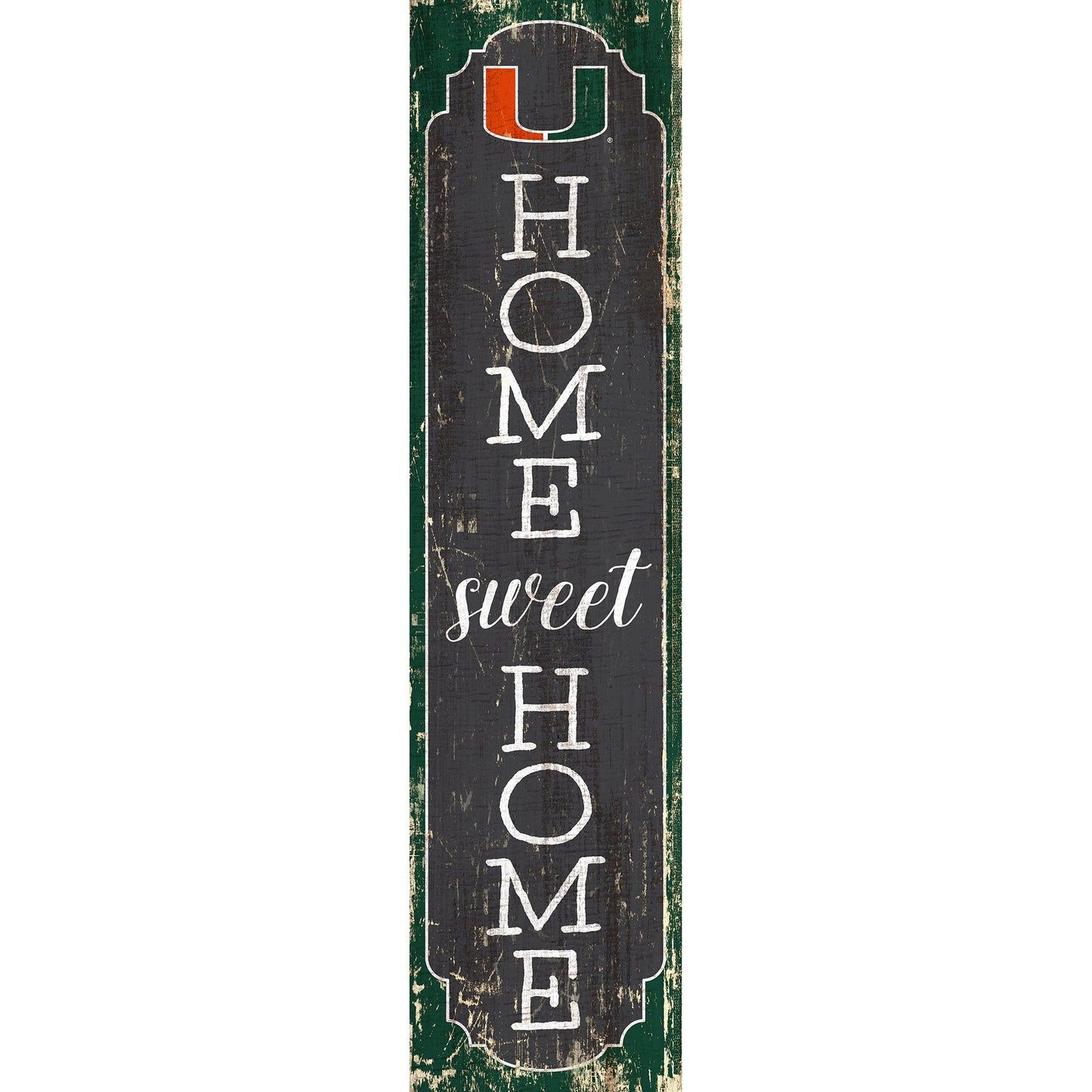 Miami Hurricanes 24" Home Sweet Home Leaner Sign