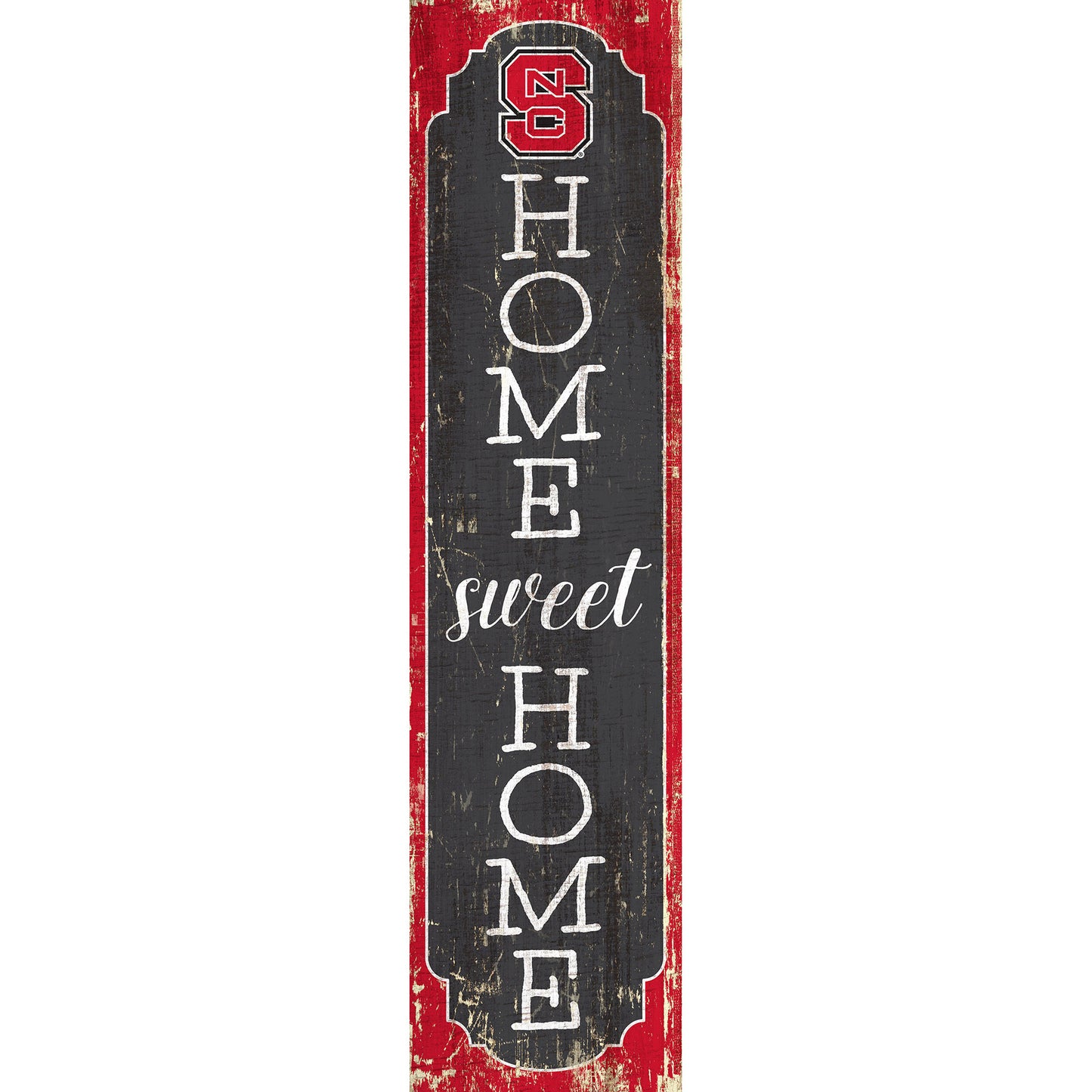 NC State Wolfpack 24" Home Sweet Home Leaner Sign