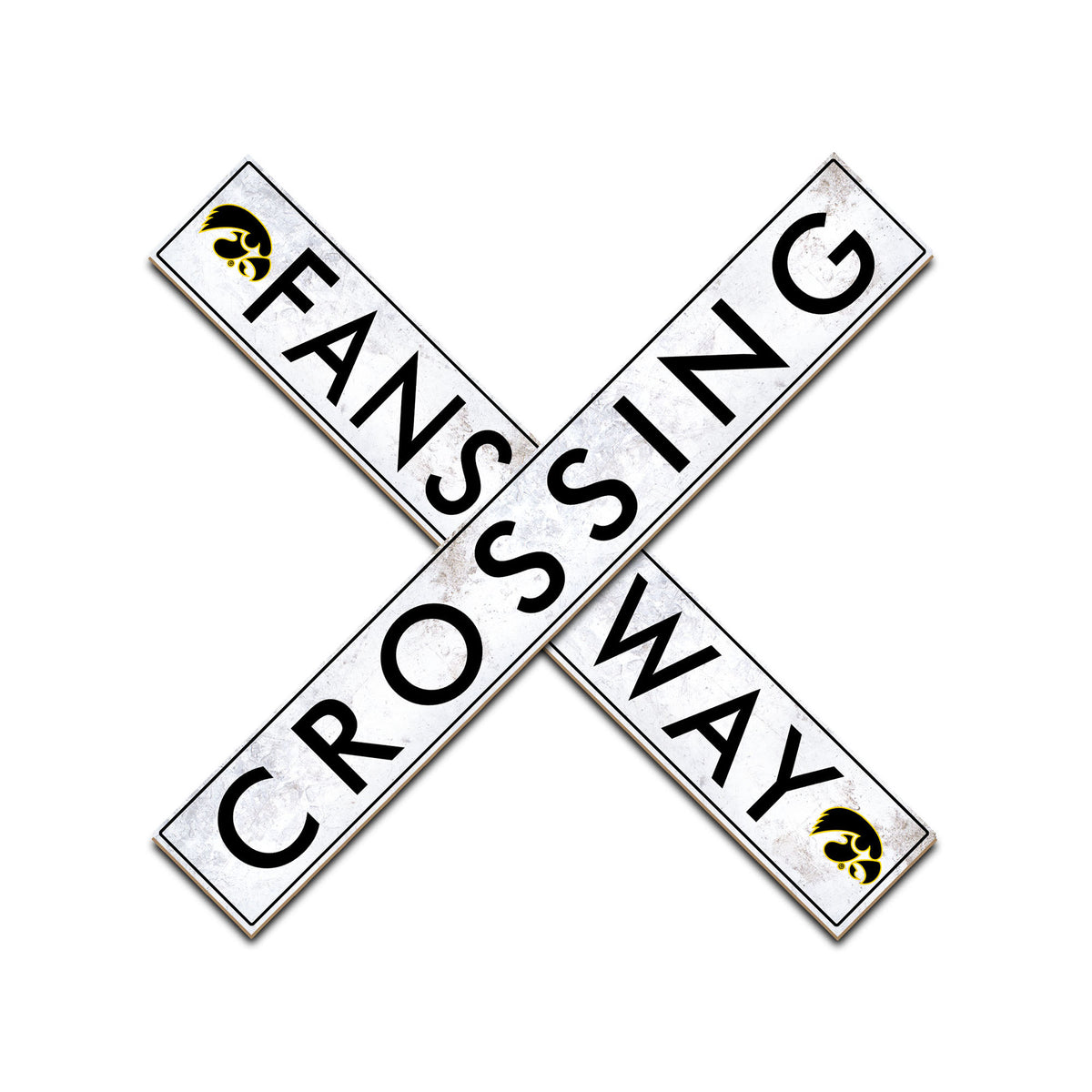 Iowa Hawkeyes 48" Fans Way Crossing Sign