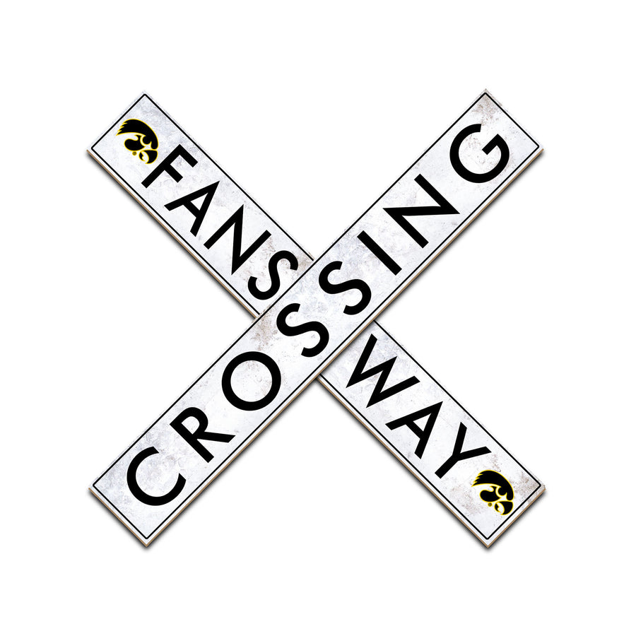 Iowa Hawkeyes 48" Fans Way Crossing Sign