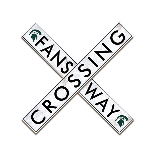 Michigan State Spartans 48" Fans Way Crossing Sign