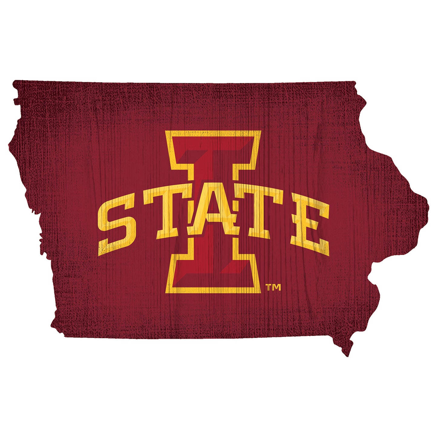 Iowa State Cyclones 12" Logo State Sign