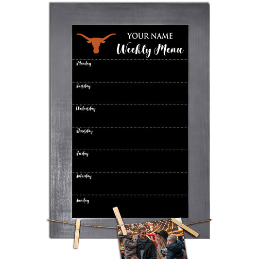 Texas Longhorns 11" x 19" Personalized Team Weekly Chalkboard with Frame