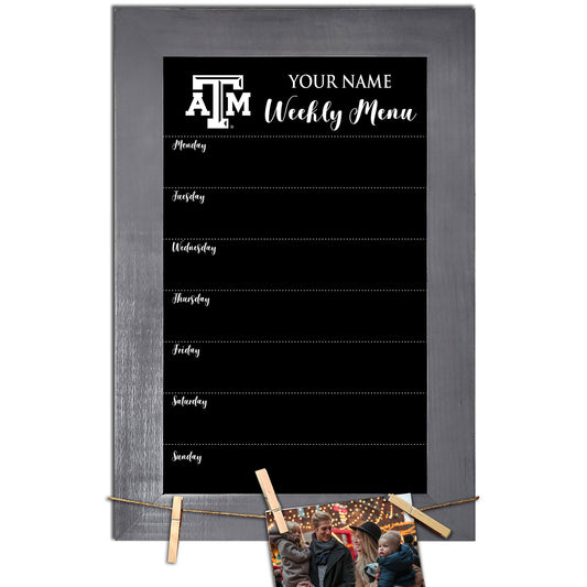 Texas A&M Aggies 11" x 19" Personalized Team Weekly Chalkboard with Frame