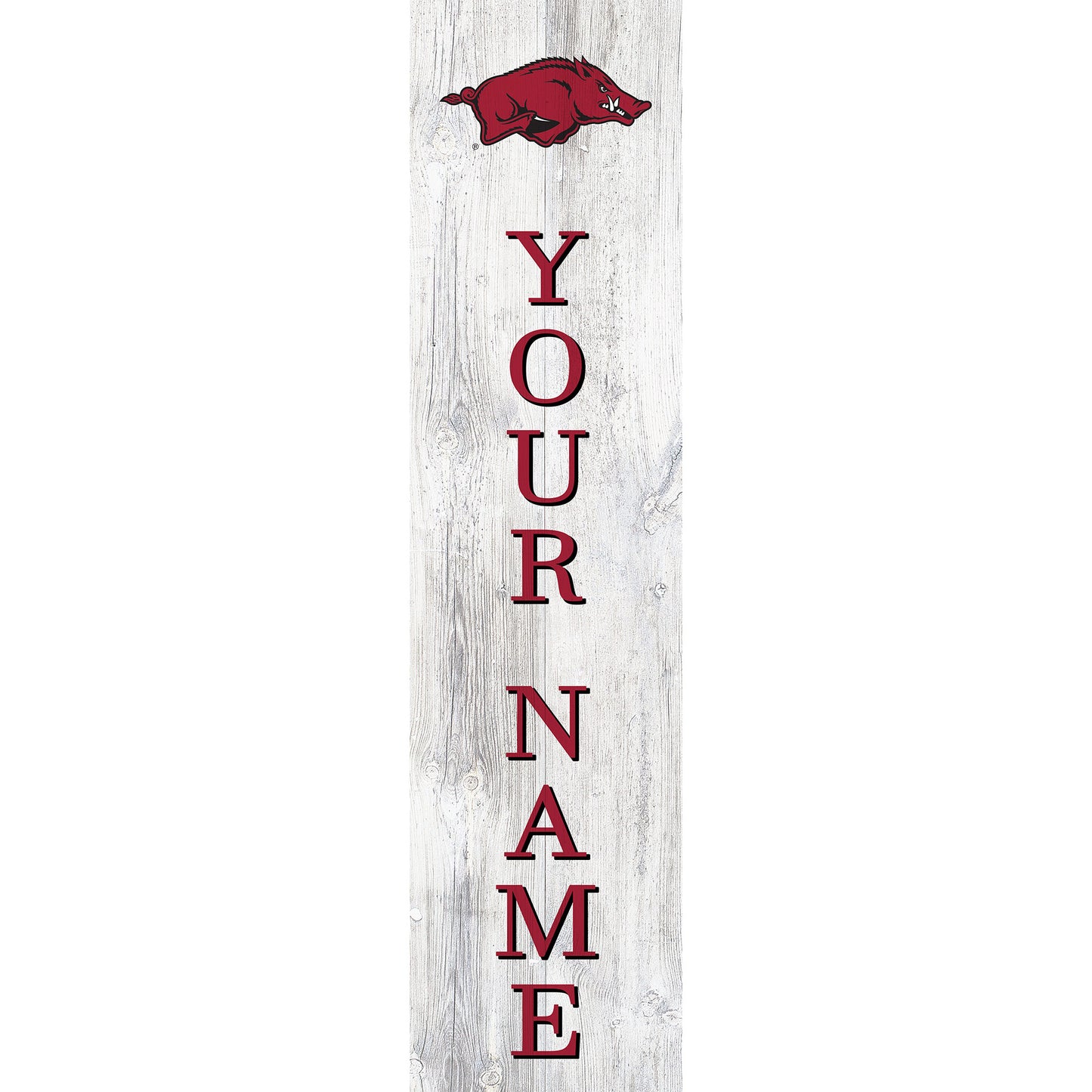 Arkansas Razorbacks 48" Personalized Welcome Leaner Sign