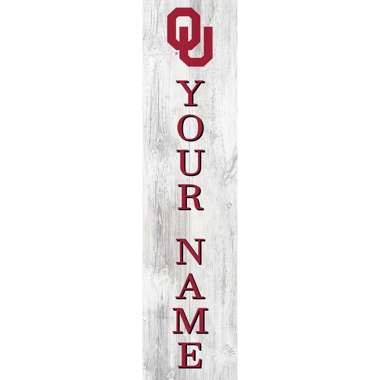 Oklahoma Sooners 48" Personalized Welcome Leaner Sign