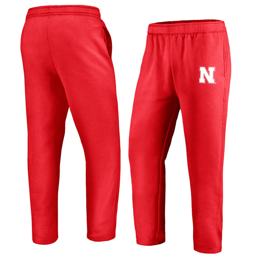 Men's Fanatics Scarlet Nebraska Huskers School Logo Sweatpants