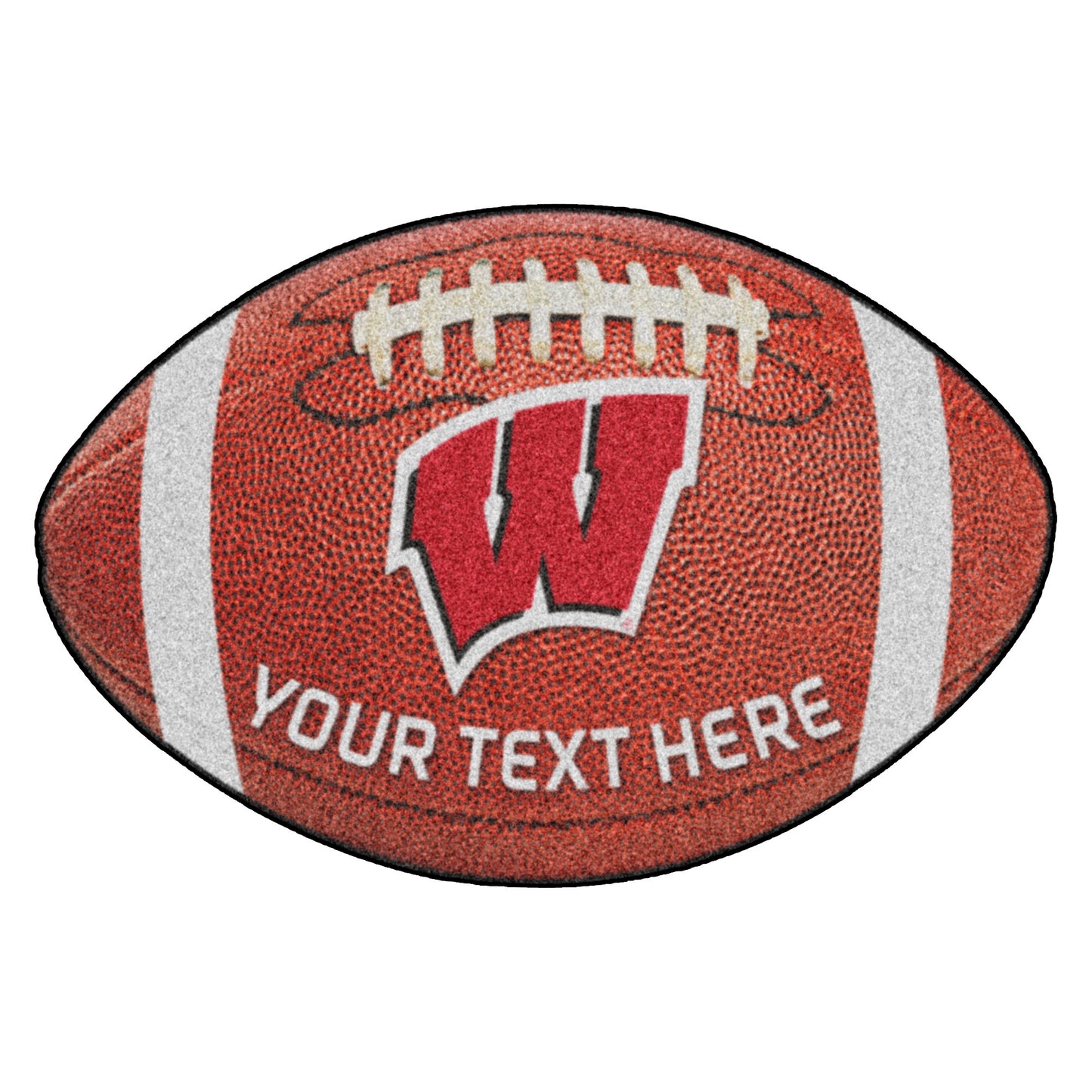 Wisconsin Badgers 22'' x 35'' Personalized Football Mat