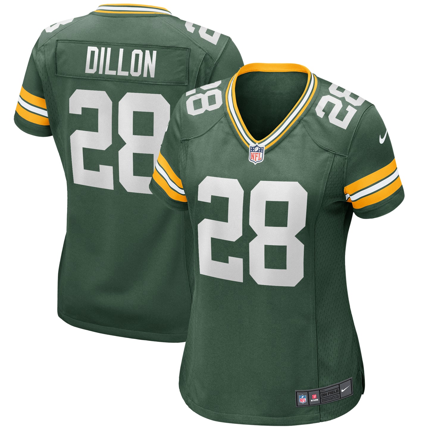 Women's Nike AJ Dillon Green Green Bay Packers Game Player Jersey