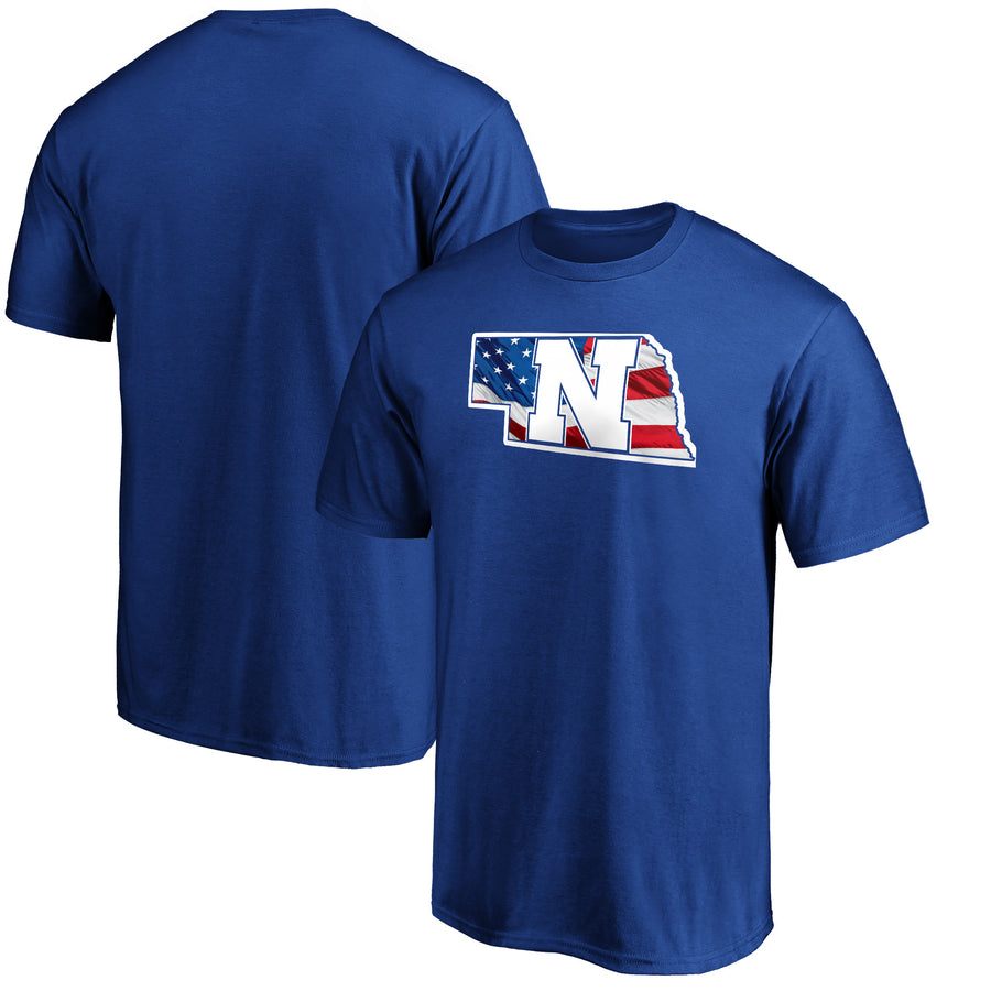 Men's Royal Nebraska Huskers Banner State T-Shirt
