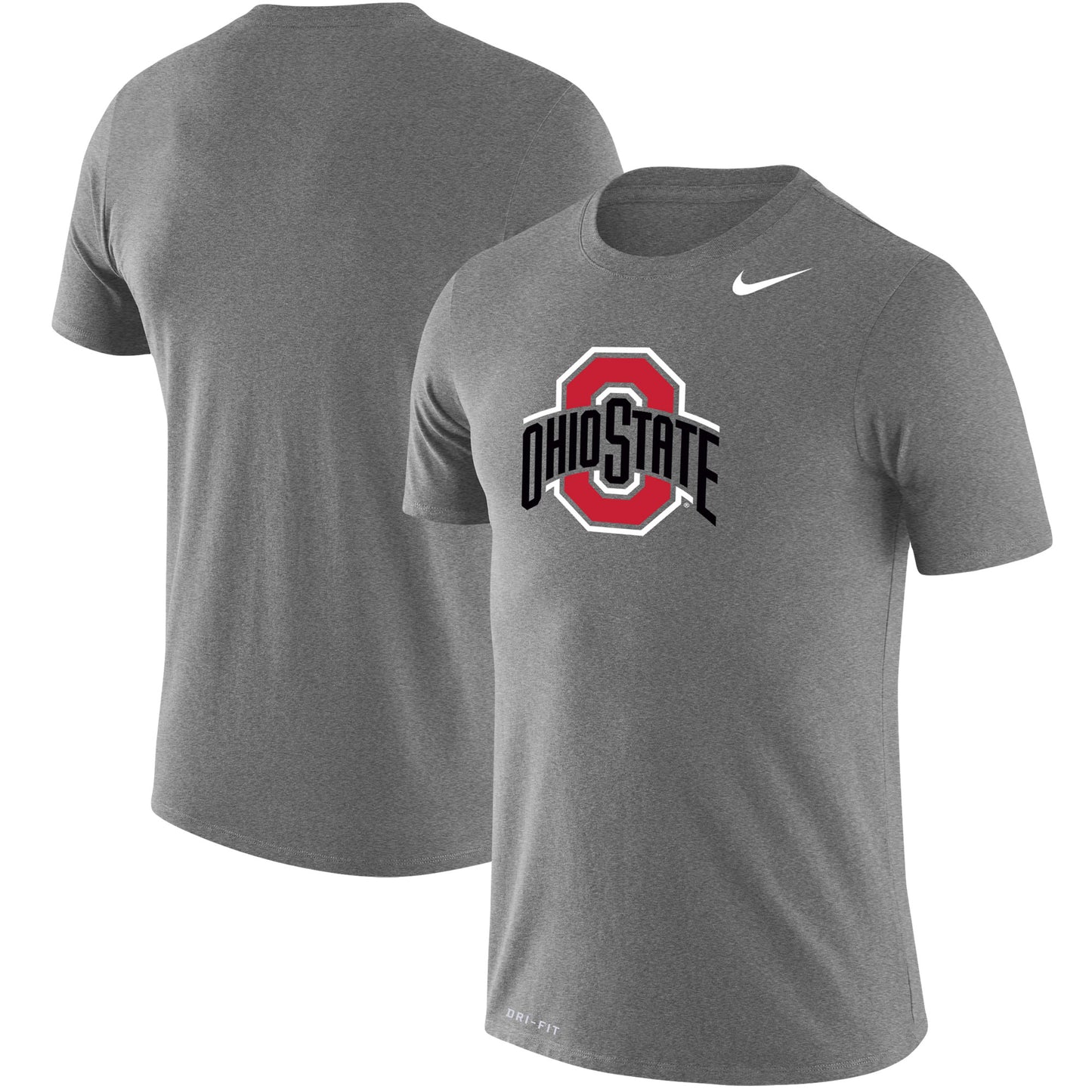 Men's Nike Heathered Charcoal Ohio State Buckeyes Big & Tall Legend Primary Logo Performance T-Shirt