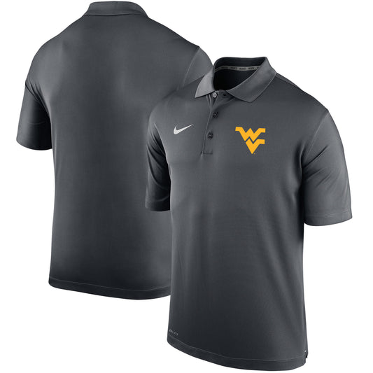 Men's Nike Anthracite West Virginia Mountaineers Big & Tall Primary Logo Varsity Performance Polo