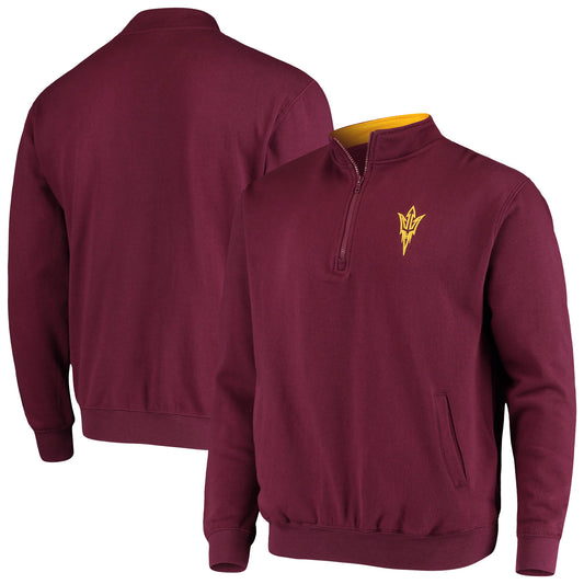 Men's Colosseum Maroon Arizona State Sun Devils Tortugas Logo Quarter-Zip Jacket