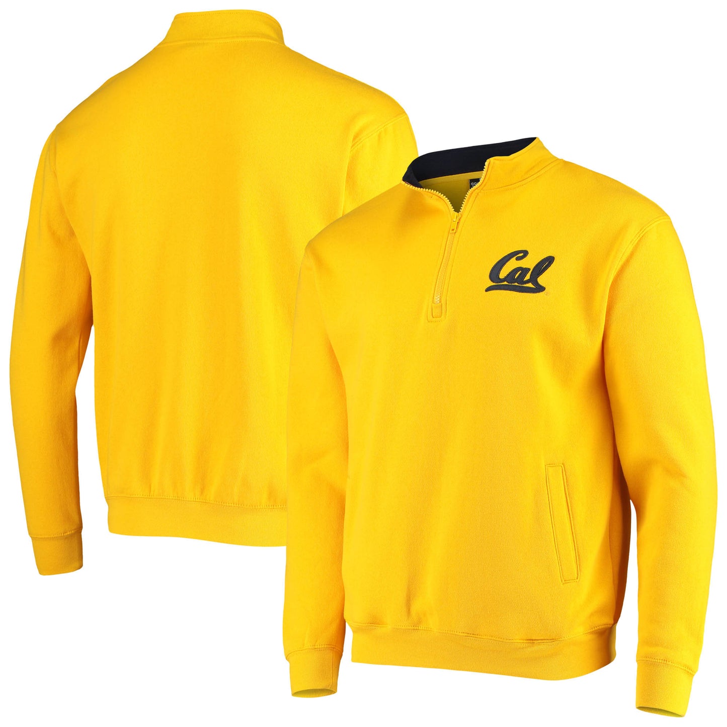 Men's Colosseum Gold Cal Bears Tortugas Logo Quarter-Zip Jacket