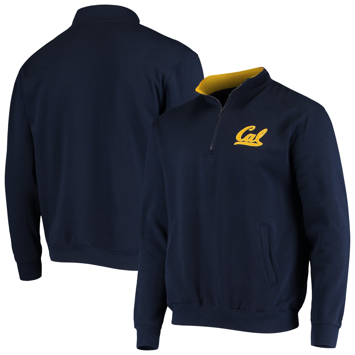 Men's Colosseum Navy Cal Bears Tortugas Logo Quarter-Zip Jacket