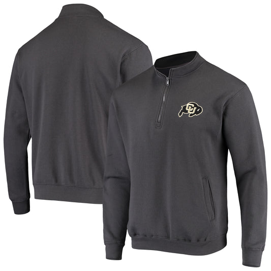 Men's Colosseum Charcoal Colorado Buffaloes Tortugas Logo Quarter-Zip Jacket