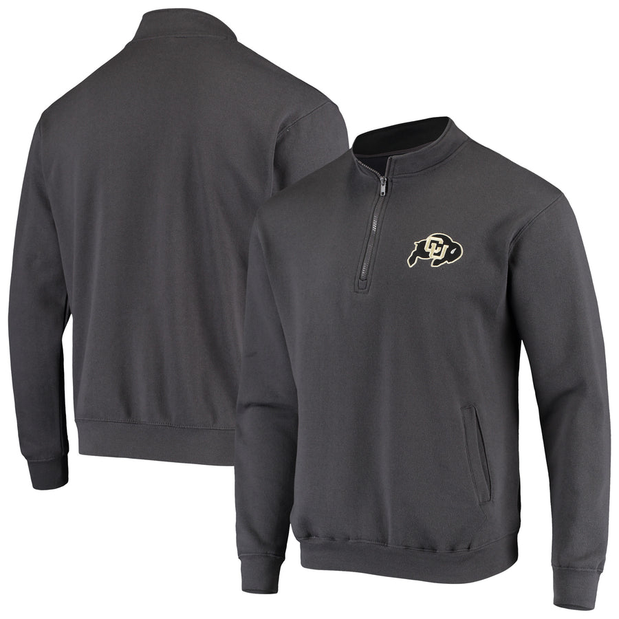 Men's Colosseum Charcoal Colorado Buffaloes Tortugas Logo Quarter-Zip Jacket