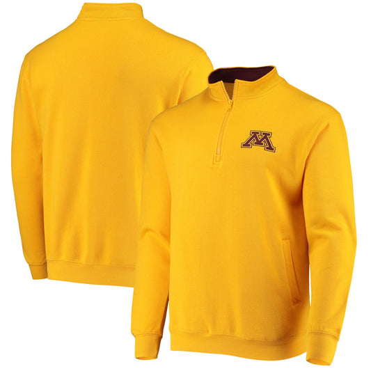 Men's Colosseum Gold Minnesota Golden Gophers Tortugas Logo Quarter-Zip Jacket