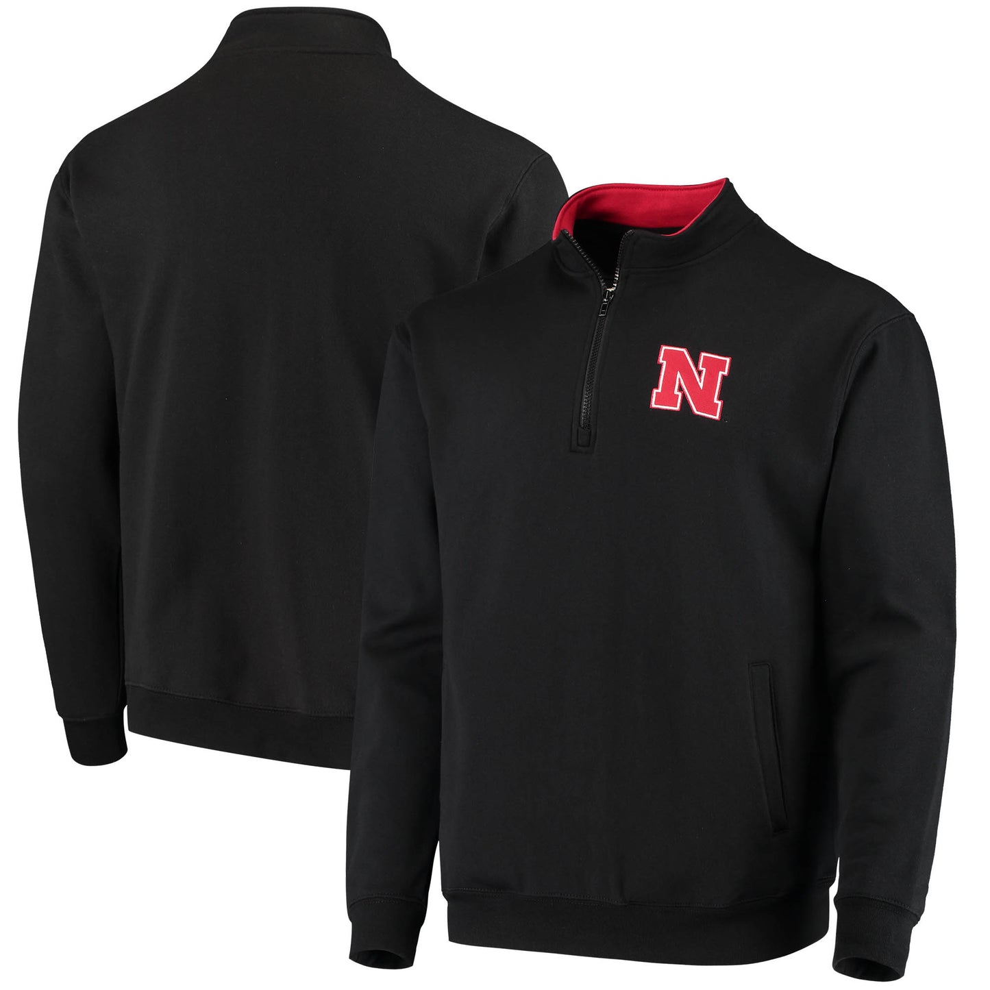 Men's Colosseum Black Nebraska Huskers Tortugas Logo Quarter-Zip Jacket