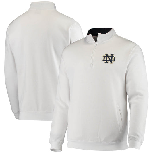 Men's Colosseum White Notre Dame Fighting Irish Tortugas Logo Quarter-Zip Jacket