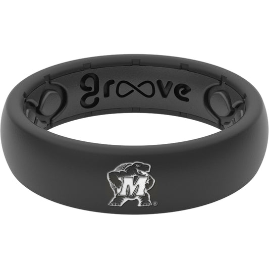 Men's Groove Life Black Maryland Terrapins Thin Ring